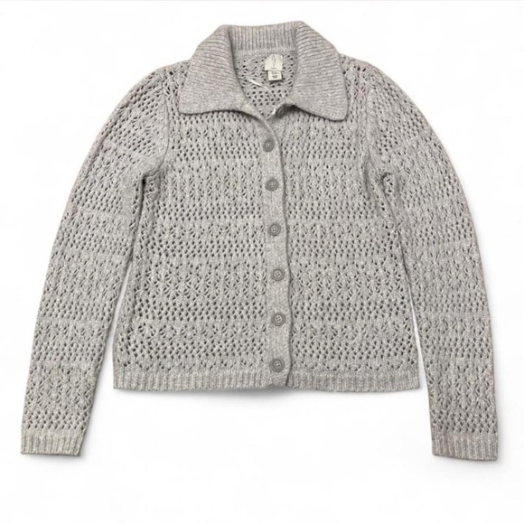 Joie Sweaters - Joie Chunky Knit Cardigan Sweater Women’s Medium Soft Cozy Preppy Classic Gray